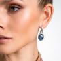 Серьги из серебра с камнем питерсит