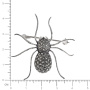 Серебряная брошь «Паучок» с марказитами Swarovski
