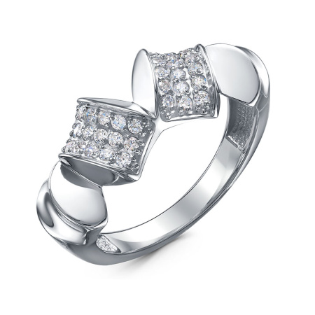 Кольцо из серебра с фианитами