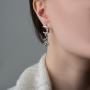 Серьги из серебра «Лунатик»