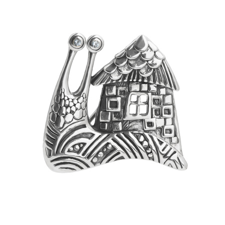 Брошь из серебра «Улитка»