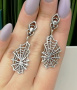 Серебярные серьги «Паутина»