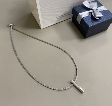 Колье из серебра с фианитами