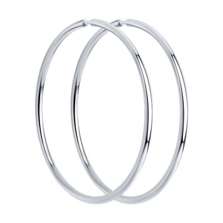 Серьги конго из серебра 2,5 см