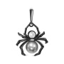 Серебряная подвеска с жемчугом Swarovski «Паук»