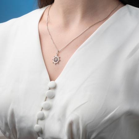 Серебряный кулон «Штурвал»