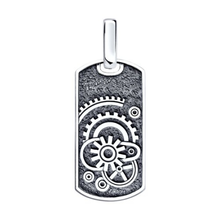 Подвеска из серебра с чернением