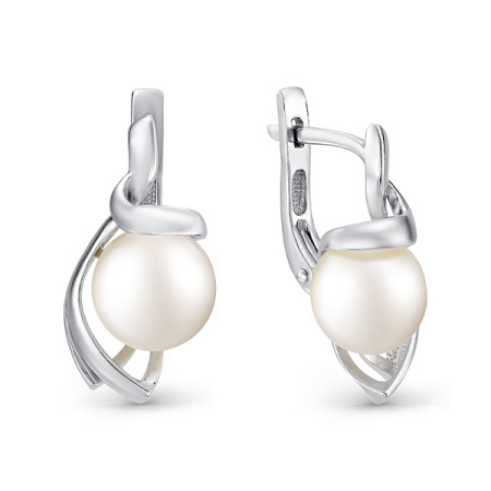 Серьги из серебра с жемчугом
