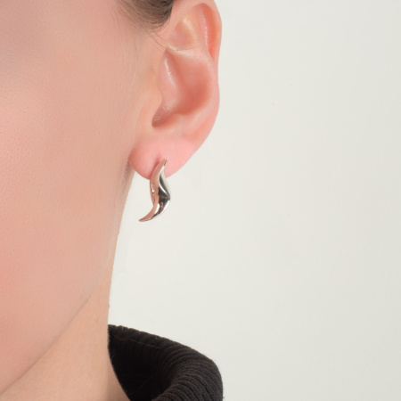 Серьги из серебра ассиметричные