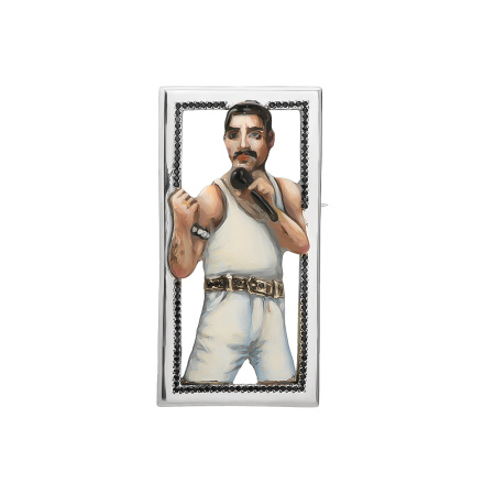 Брошь из серебра «Фредди Меркьюри»