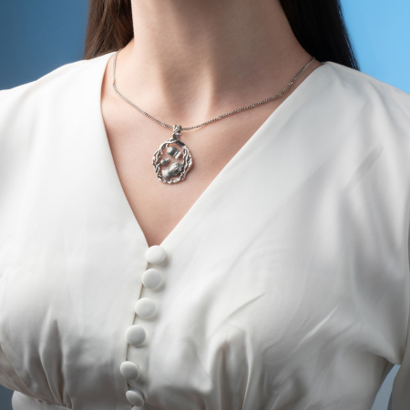 Серебряный кулон «Чертополох»