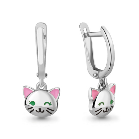 Серьги из серебра с эмалью