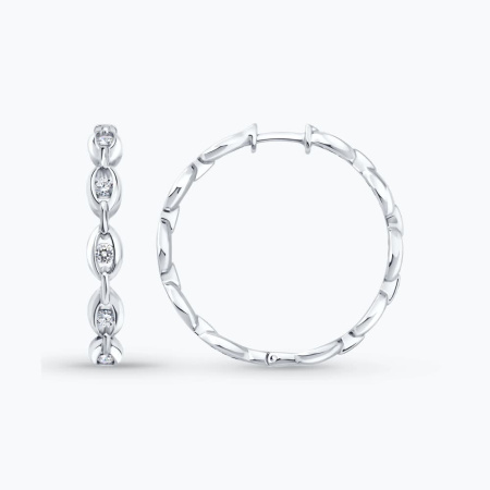 Серебряные серьги с фианитами