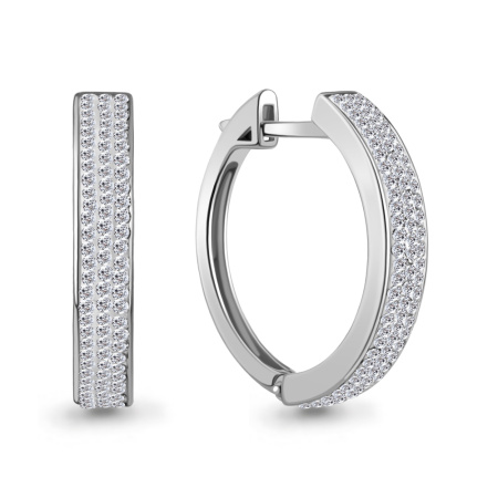 Серьги из серебра с стеклами