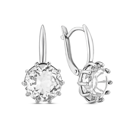 Серебряные серьги с горным хрусталем