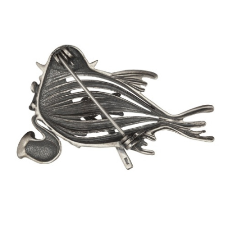 Серебряная брошь «Рыба-Джентльмен»