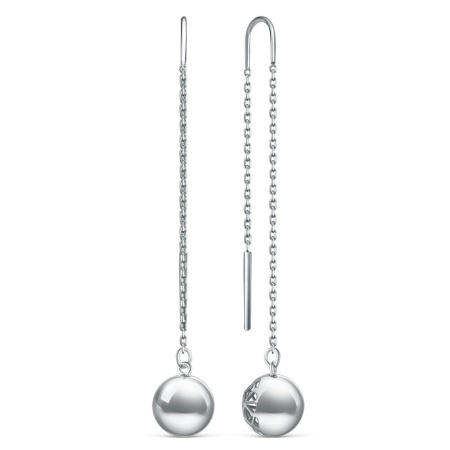 Серьги из серебра «Шар»