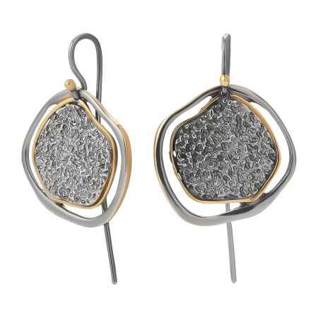 Серьги из серебра с позолотой