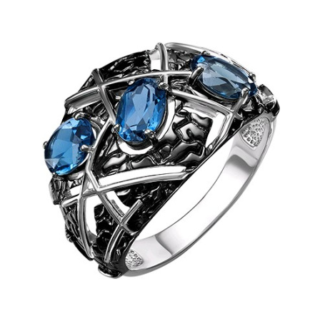 Серебряное кольцо с топазом