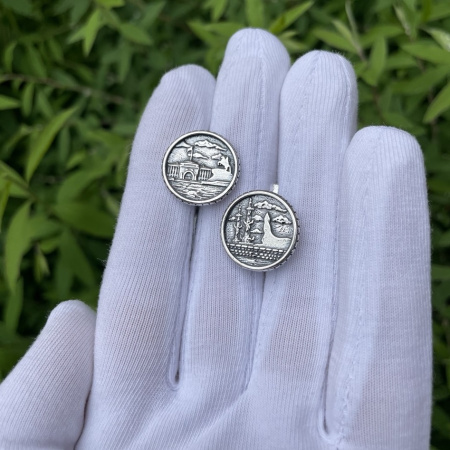 Серьги из серебра «Северная столица»