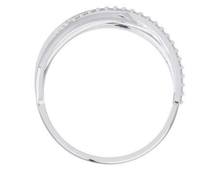 Кольцо из серебра с фианитами