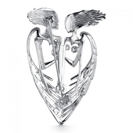 Серебряная брошь «Адам и Ева»