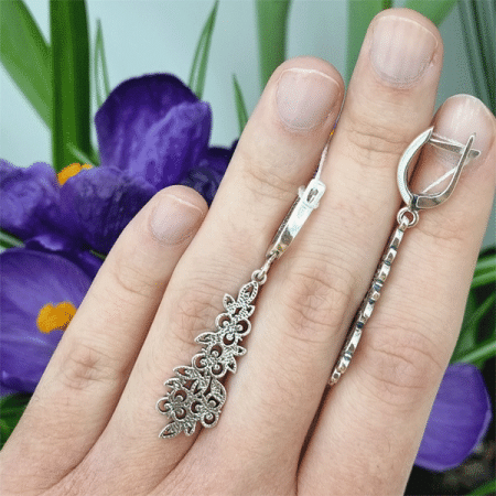 Серебряные серьги «Весна»