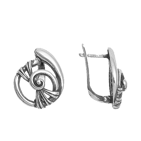Серьги из серебра «Ракушка»