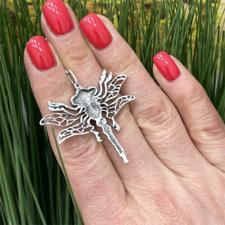 Серебряная подвеска «Cтрекоза»