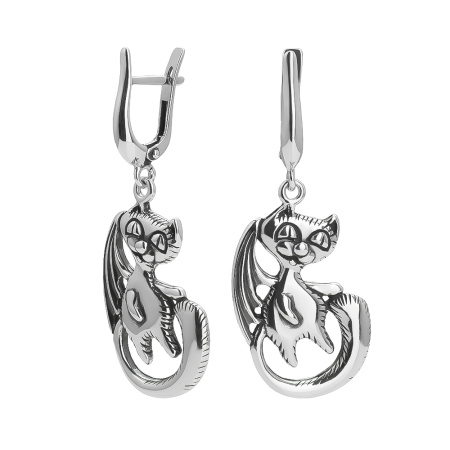 Серьги из серебра «Котик»