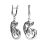 Серьги из серебра «Котик»