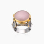 Серебряное кольцо «Нежная Дрёма» с розовым кварцем