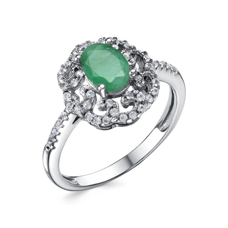 Кольцо из серебра с бериллом