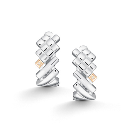 Серьги из серебра с бриллиантами