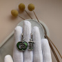 Серьги из серебра с эмалью «Яблоко»