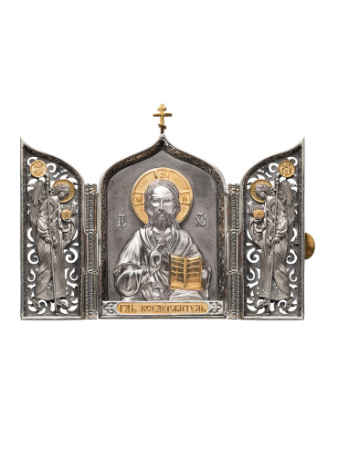 Складень серебряный «Господь Вседержитель» средний