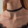 Серебряное колье с фианитами и шпинелью