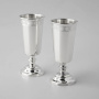 2 серебряные рюмки «Джентльмен» с гравировкой квадрат
