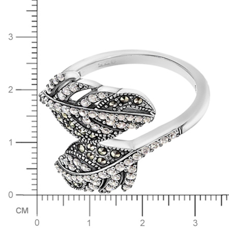 Серебряное кольцо ALEXANDRE VASSILIEV с фианитами Swarovski и марказитами Swarovski