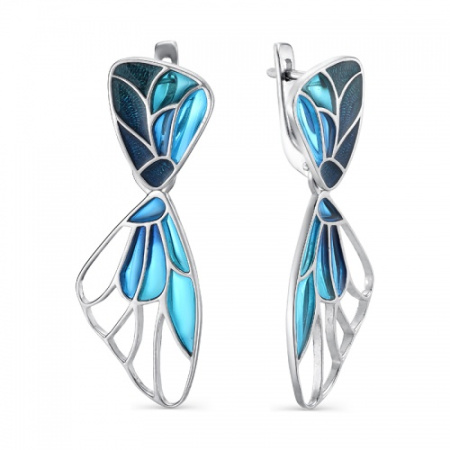 Серебряные серьги «Крылья бабочки»