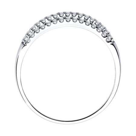 Кольцо из серебра с фианитами