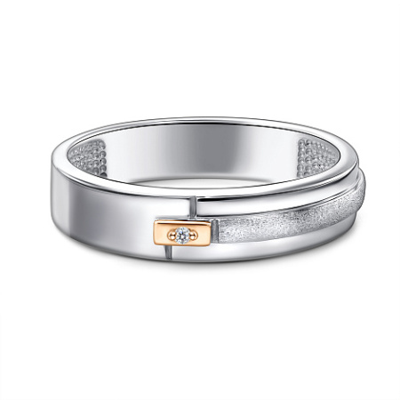 Кольцо из серебра с бриллиантом