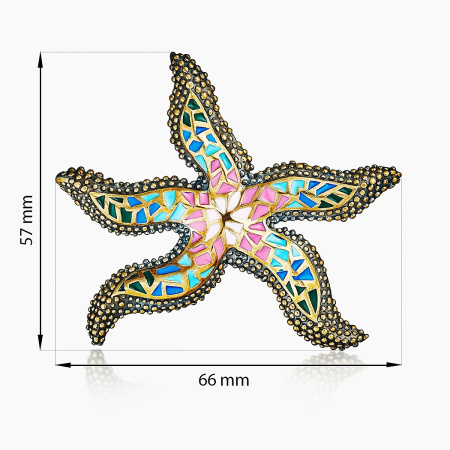 Серебряная брошь «Морская Звезда»