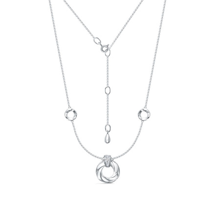 Серебряное колье с фианитами