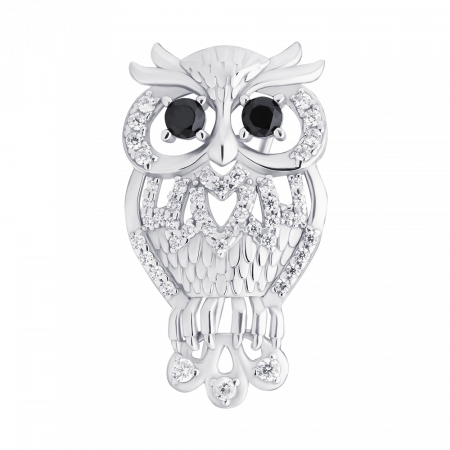 Серебряная брошь «Сова»