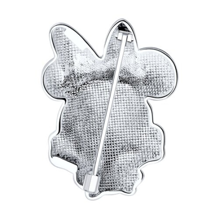 Брошь из серебра с эмалью «Минни Маус»