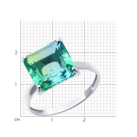 Серебряное кольцо с ситаллом