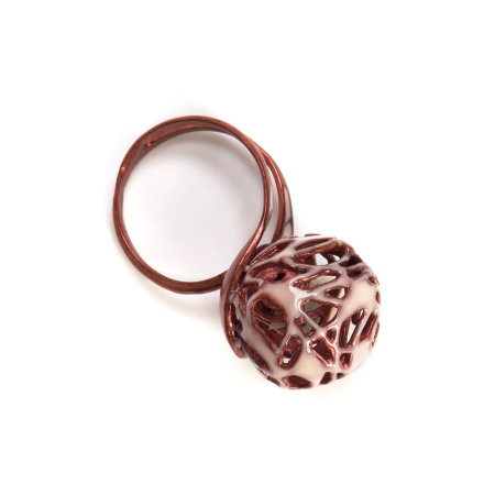 Серебряное кольцо «Ажурный шар»