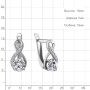 Серьги из серебра с фианитами