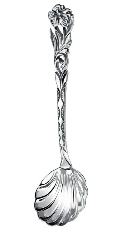 Серебряный совок для сахара «Симфония» с чернением